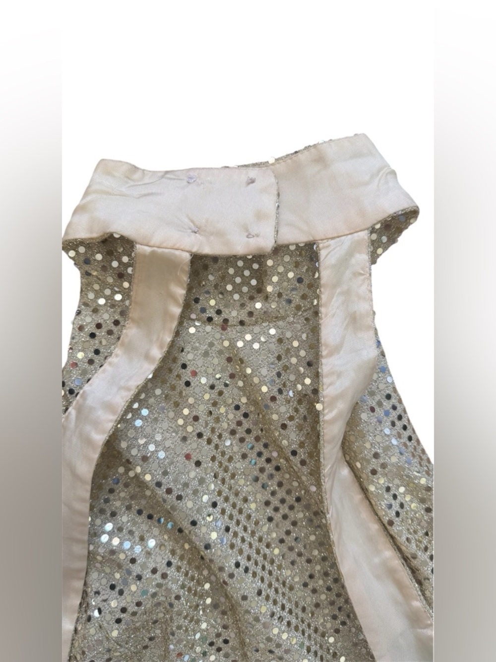 Y2K 90s Sequin Maxi Gold Formal Dress - Picture 10 of 16